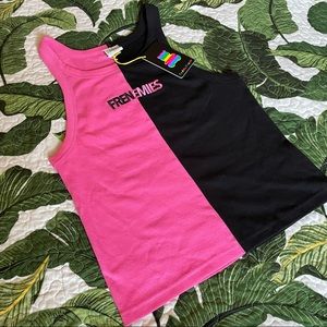 NWT FRENEMIES/Teddy Fresh Split Tank, size large